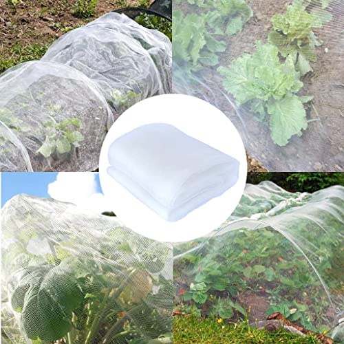 Agfabric Garden Netting 6.5'x10' Insect Pest Barrier Bird Netting for Garden Protection,Row Cover Mesh Netting for Vegetables Fruit Trees and Plants,White - size: 6.5'x10'