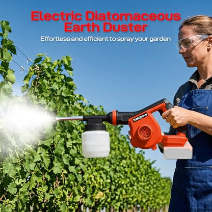 Electric Diatomaceous Earth Duster Compatible for Milwaukee 18V Battery - color: Red