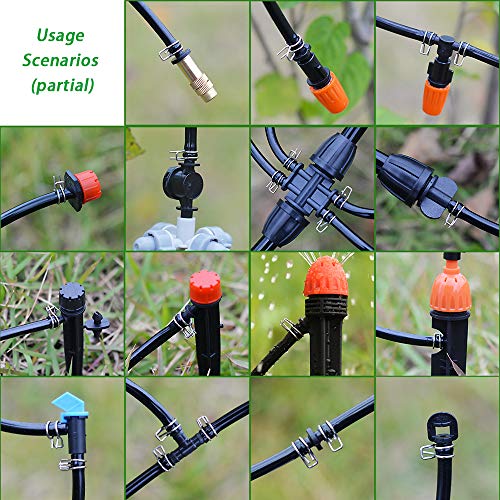 1/4" Irrigation Hose Clamp, Firm and Leak-Proof, Easy to Install, Solution for Leaking of Drip Irrigation Kit Connector, Irrigation Fit, Irrigation part, 100pcs