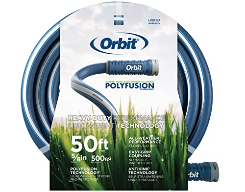 Orbit 22005 Polyfusion Garden Hose - Heavy-Duty Water Hose (50-Foot x 5/8-Inch) - size: 50 Ft, style: Polyfusion