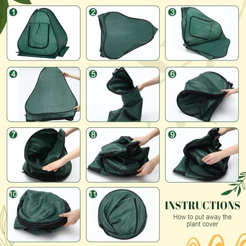 4 Pack Pop up Plant Covers, 36 x 36 x 38 in Garden Netting - size: 36 x 36 x 38 Inches
