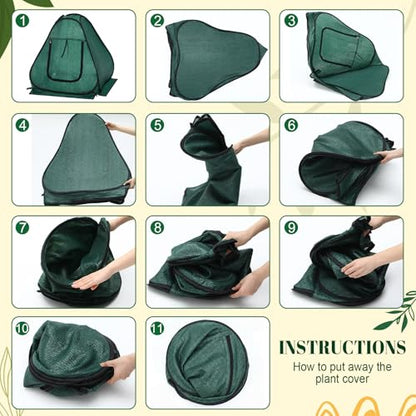 4 Pack Pop up Plant Covers, 36 x 36 x 38 in Garden Netting - size: 36 x 36 x 38 Inches