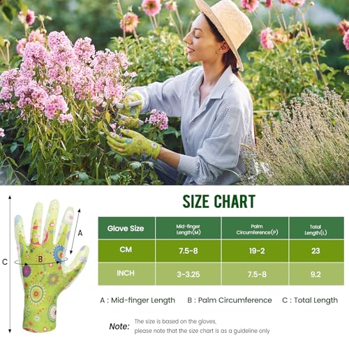 6 Pairs Gardening Gloves for Women - Breathable Rubber Coated Garden Gloves, Multi-purposes Gardening Gloves - color: 6 Pairs Red/Purple/Blue