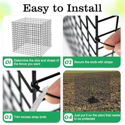 4 Packs Wire Plant Protectors,15.7" X 15.7" Wire Mesh Plant Protector cage,DIY Garden and Vegetable Protectors,Plant Cage to Protect Plants from Animals