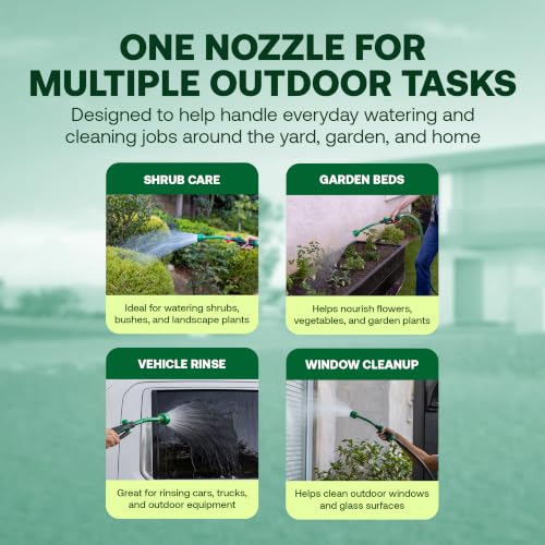 Rain Bird TRNZLWAND16 Watering Wand Garden Hose Nozzle, 16 Inch - Green and Black - size: 16 Inches