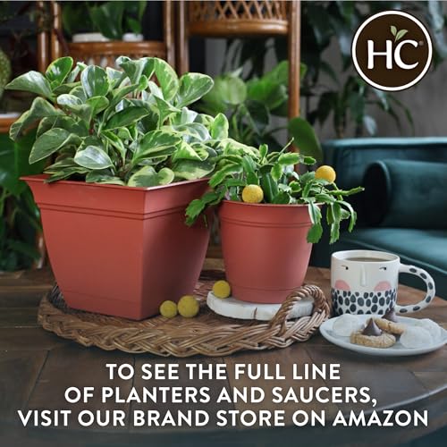 The HC Companies Eclipse Round Planter Pot, 6 Inch, Slate Blue, 4-Pack - color: Slate Blue, size: 6" (Pack of 4)