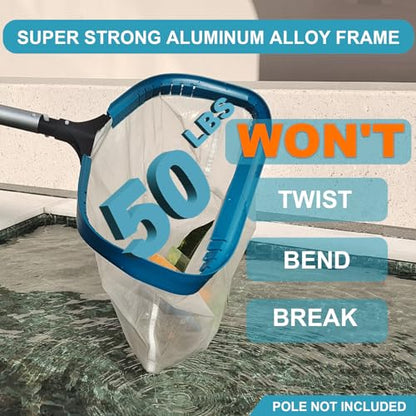 POOLWHALE 17.5" Ultra Fine Mesh Pool Pollen & Sand Skimmer Rake Net - size: 17.5"