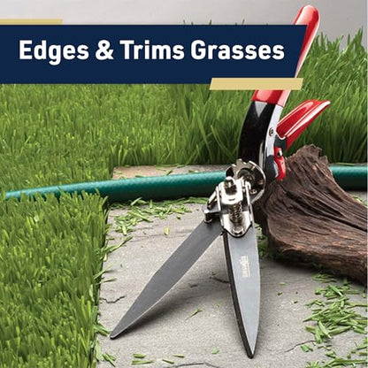 Kings County Tools Grass Shears - Garden Clippers with Rotating Handle