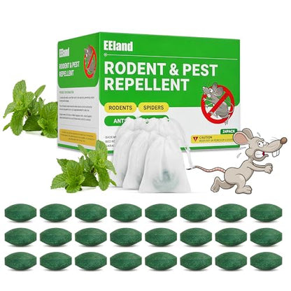 Mouse Repellent Balls, 24 Pack, Peppermint Rodent Repellent for Home