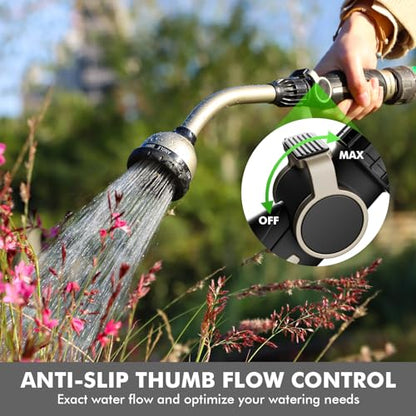 RESTMO Watering Wand Heavy Duty, 15-Inch Long Hose Nozzle Sprayer - color: Bronze