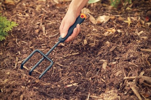 Fiskars Ergo Cultivator, Length 30.5cm, Rust-Resistant Steel Head/Plastic Handle, Black/Orange, 1027019 - style: Cultivator