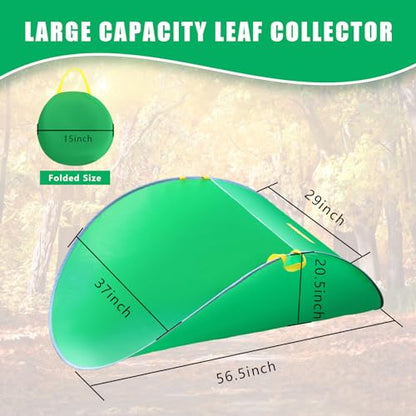 UQM Leaf Collector, Portable Pop Up Leaf Bags, Foldable Leaf Pick Up Tools - color: Green-Standard capacity