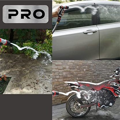 Eden PRO Metal 4-Pattern Hose Nozzle: Rear Trigger, Cyclonic Turbo Spray - style: Rear Trigger