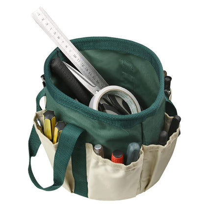 Multifunction Garden Tools Bucket Bag with Pockets Bucket Tool Organizer Gardening Organizer Tote Garden Harvest Bucket Bag Vegetables Picking Bag (Green) - color: Green