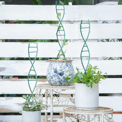 3PCS Indoor Plant Trellis for Potted Plants - Metal Houseplant Trellis - color: Green