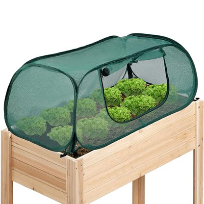 Garden Bed Cover 2 Pack, Mesh Netting Tent, Crop Cage for Raised Bed,- 30% Sunblock Shade Cloth with Metal Anchoring Spikes - Protects Plants Against Birds and Small Animals - 45"x22"x16"(H)