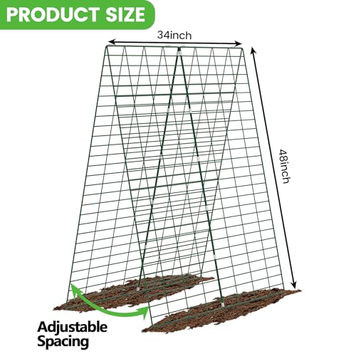 Foldable Cucumber Trellis 48" L x 34" W - size: 48" L x 34" W