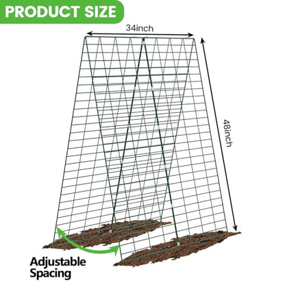Foldable Cucumber Trellis 48" L x 34" W - size: 48" L x 34" W