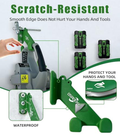 Chainsaw Hanger, 1 Pack Chainsaw&Battery Wall Mount, Chain Saw Storage Rack - color: Green 1 Pack