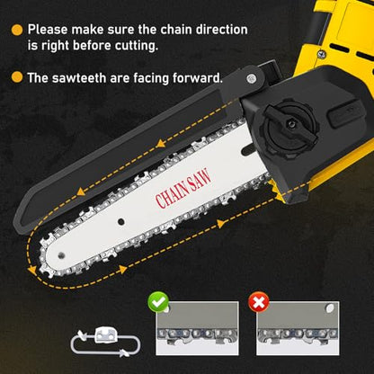 2-in-1 6" Pole Saw for Dewalt 20V MAX Battery 8.5 FT Extension