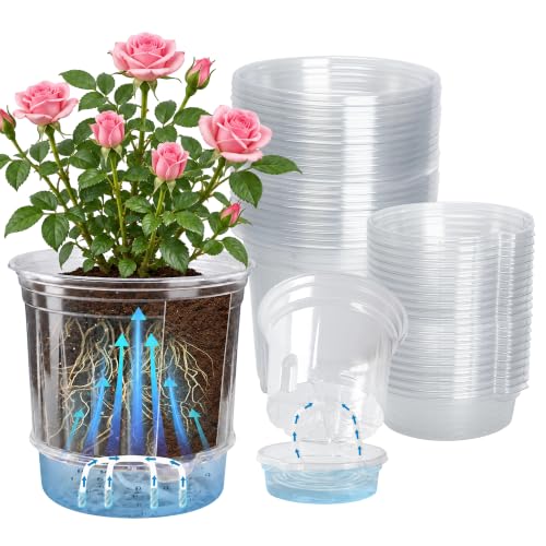 Bluepro Self Watering Pots for Indoor Plants, 5 Inch, 20-Pack - size: 5 Inch-20Pcs