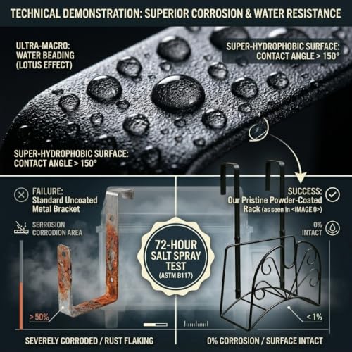 Garden Hose Holder for Outside Yard Hang Over The Door and Fence, Holds Up to 150Ft (Large Black) - color: Large Black
