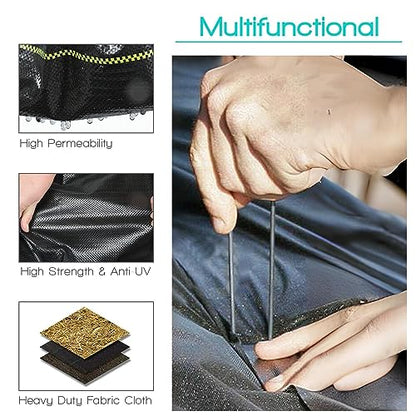KANAGAWA 3ft x 50ft Weed Barrier Fabric, 6oz Heavy-Duty Woven Landscape Fabric with Staples, Breathable Weed Control for Garden Beds, Driveways, Farming & Landscaping - size: 6oz-3x50ft