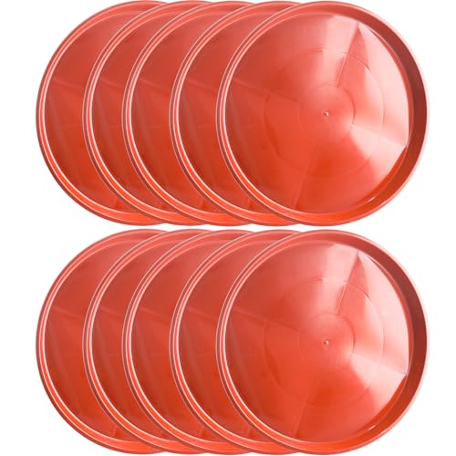 10 Pack Plant Saucer 20 Inches Plastic Drip Trays to Catch Water, Red - color: Red, size: 20 inch