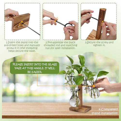 Plants Propagation Stations Bulb Glass Propagation Birthday Gift for Women - color: Gray