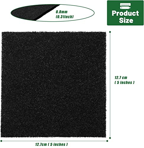 10 Pack Square Compost Bin Filters Spare Activated Carbon Filter Sheets for Indoor Kitchen Compost Bucket Countertop and Recycle Bin (5 Inches)