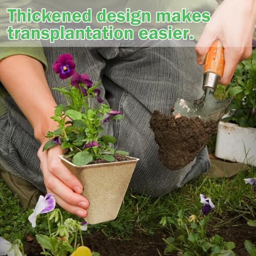 Peat Pots, 165 Pack 3.15 Inch Seed Starter Pots for Seedlings - size: 165 Pcs