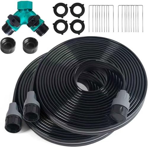 Sprinkler Hose with Holes 50 Ft (25ft 2pack) for Garden Watering - size: 50 ft (25ftx2pack)