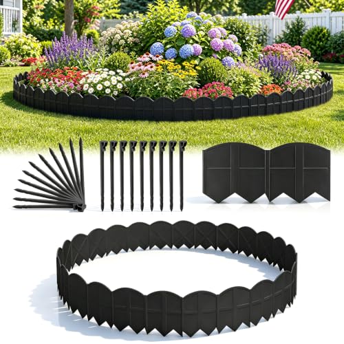 Vashly 20Ft Garden Edging 5.9 in Tall Landscape Edging 20 Pcs Garden Border
