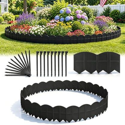 Vashly 20Ft Garden Edging 5.9 in Tall Landscape Edging 20 Pcs Garden Border