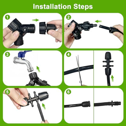 Upgraded 230FT Drip Irrigation System with 1/4" Soaker Hose -Weeping Technology for Deeper Root Watering,Garden Watering System for Raised Beds, Greenhouse, Lawn - Save Water