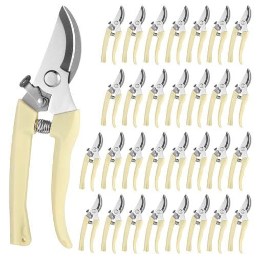 30 Pcs Beige Garden Clippers, Pruning Shears Plant Scissors Plant Cutter