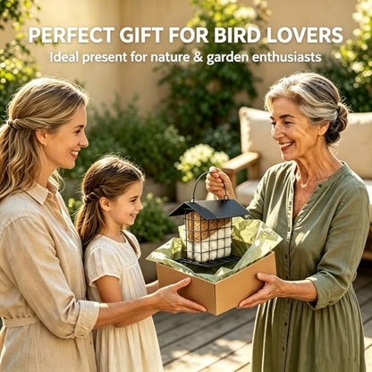 Bird Nesting Material Holder with Weatherproof Roof, Refillable Hummingbird Nesting Material Station for Outdoor Wild Birds, Garden Decoration, Ideal Gifts for Bird and Nature Lovers