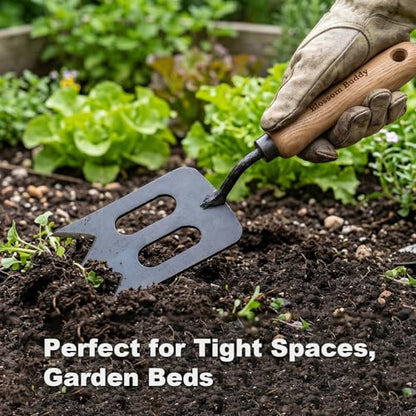 Stainless Steel Garden Hand Spork for Digging, Weeding, Loosening Soil - size: 29.5CM Garden Spork