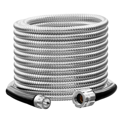 SPECILITE Metal Garden Water Hose 50 FT With Reinforced 3/4" Fittings - size: 50FT