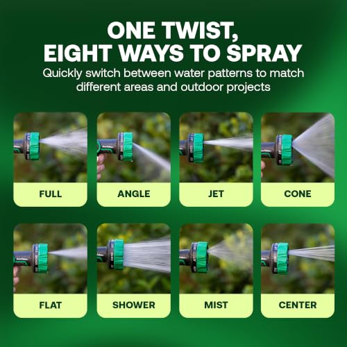 Rain Bird TCNZL8P Garden Hose Nozzle - 8 Pattern Thumb Control Water Spray - size: 8-Pattern