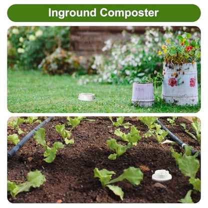 Underground Worm Farm, Outdoor In-Ground Compost Bin 4.3"x4.3"x11" 2Gallons