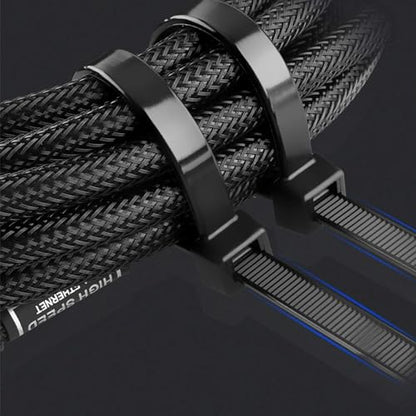 100Pcs 14Inch Heavy Duty Industrial Reusable Cable Wrap Ties - size: Reusable 14Inch 100Pcs