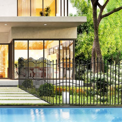 No Dig Garden Fence 40" H x 22.5'L Decorative Yard Dog Outdoor Panels - size: 40 in(H) X 22.5 ft(L)