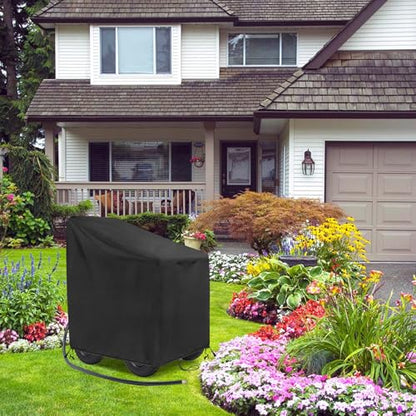 Outdoor Garden Hose Reel Cart Cover Waterproof-37.8x23.6x36in - size: 37.8"L x23.6"Wx 36"H
