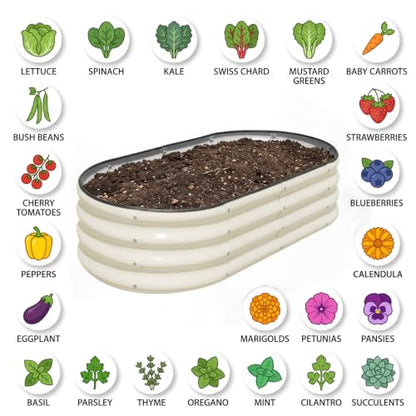 SnugNiture Raised Garden Bed Outdoor 4x2x1ft, 2 Pack - color: White