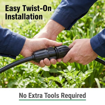 QRITY 1/2 Inch Drip Irrigation Fittings Lock Barbed Straight Connectors - size: C