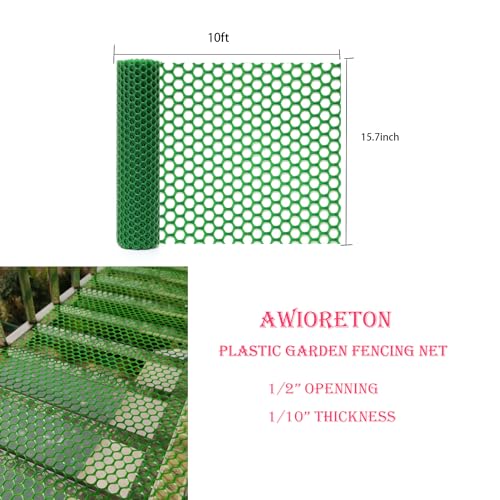 Upgraded Heavy Duty Plastic Chicken Wire Green Zip Ties Poultry Fence - color: Green