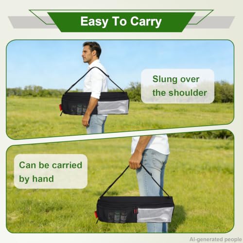 Grill Tool Organizer, BBQ Tool Storage Bag with Pockets- 20" Heavy-Duty Storage Bag Waterproof 600D Oxford, Folding Design Gift for Camping, Tailgates, Outdoor BBQ Parties (20" Lx6 Wx5 H) - style: (20" Lx6 Wx5 H)