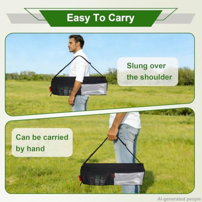 Grill Tool Organizer, BBQ Tool Storage Bag with Pockets- 20" Heavy-Duty Storage Bag Waterproof 600D Oxford, Folding Design Gift for Camping, Tailgates, Outdoor BBQ Parties (20" Lx6 Wx5 H) - style: (20" Lx6 Wx5 H)