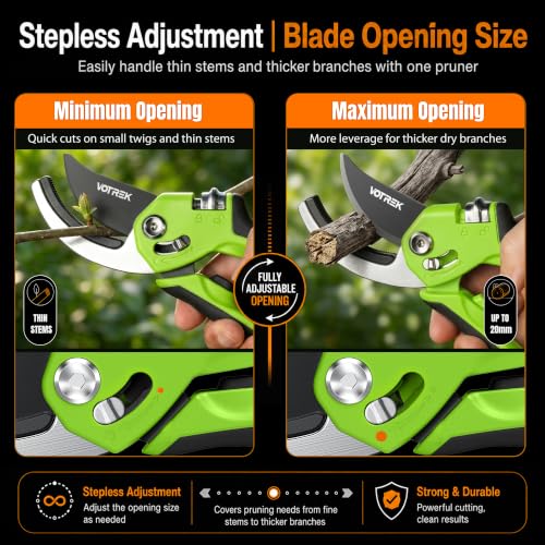Anvil Pruning Shears, 3/4" Cut Capacity Garden Clippers Heavy Duty - color: Green